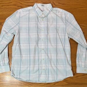 Calvin Klein Men's Light Blue Checkered Shirt